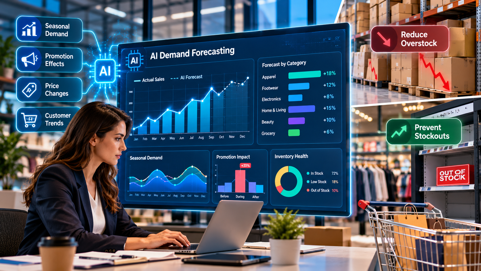 AI Demand Forecasting for Retailers: How to Reduce Overstock Without Increasing Stockouts