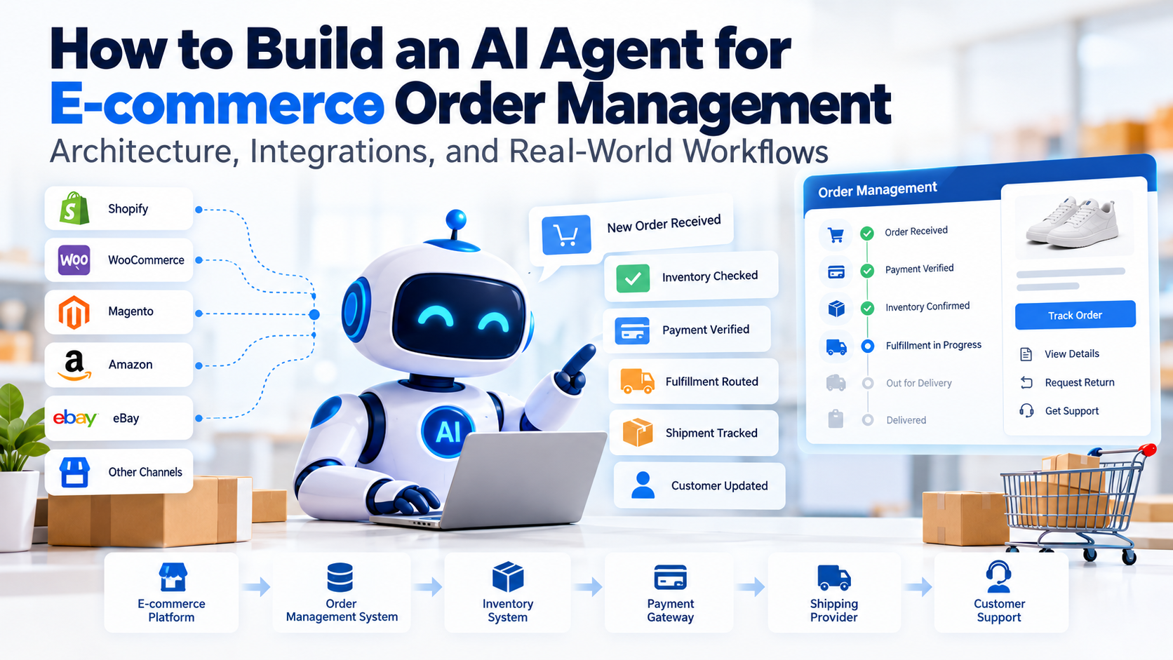 How to Build an AI Agent for E-commerce Order Management: Architecture, Integrations, and Real-World Workflows