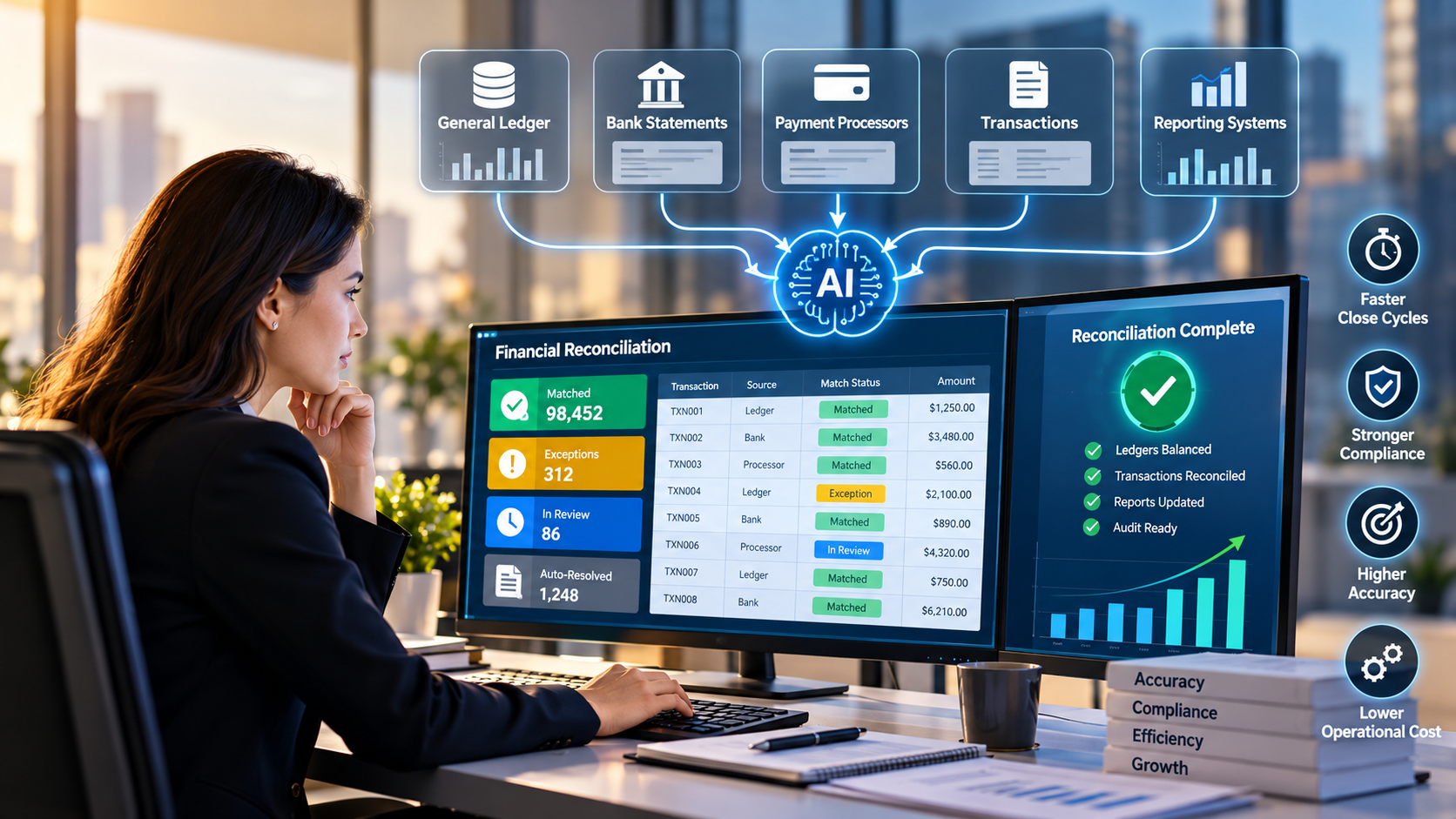 How Financial Services Companies Can Automate Reconciliation Across Ledgers, Transactions, and Reporting Systems
