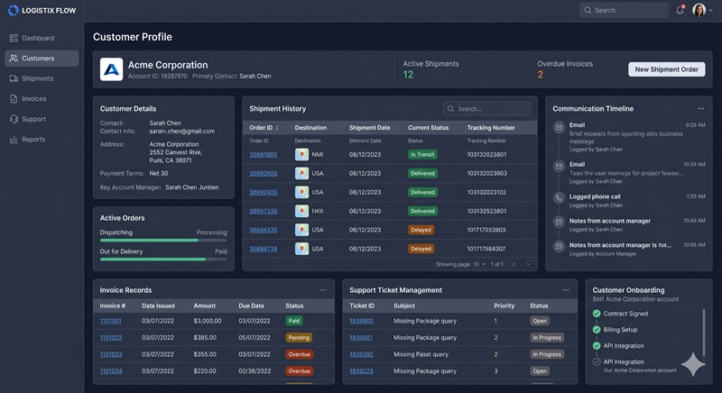 We Built a Logistics CRM for Customer & Vendor Management